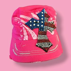 Adult Adjustable Cadet Cap - Blinged Iron Cross